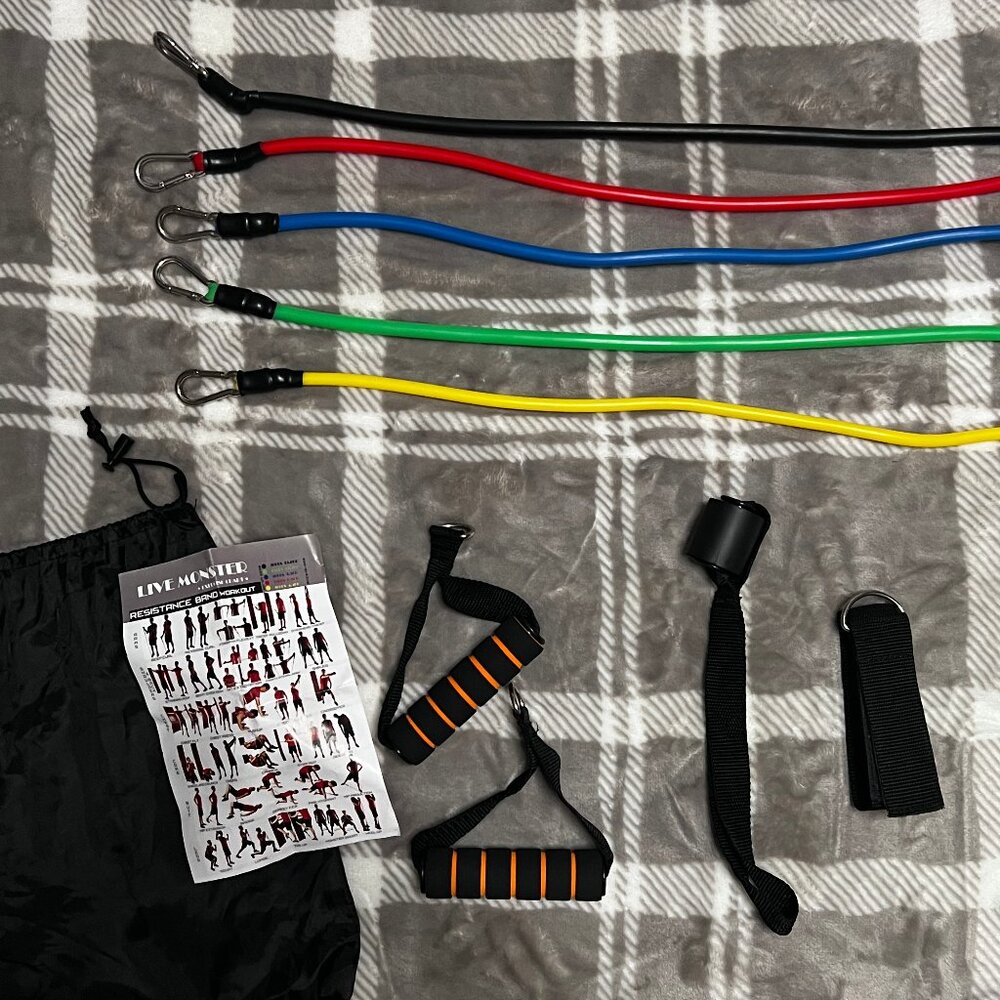 Home Resistance Bands Workout Set – Full Body Training ✨